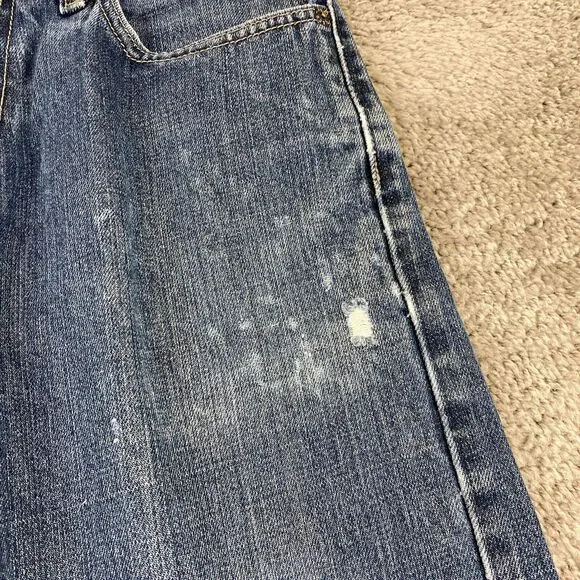 Levi's 514 Slim Straight Denim Jeans Men's Size W31xL30 Blue 5-Pocket Distressed - Picture 3 of 11